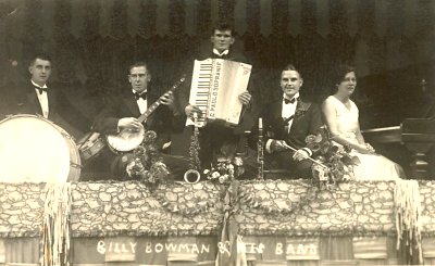 Postcard of the Billy Bowman Band, 1932