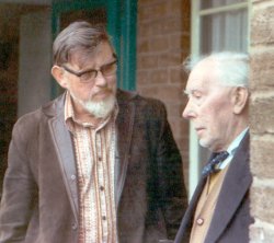 Photo of George with Ewan MacColl by Peggy Seeger.