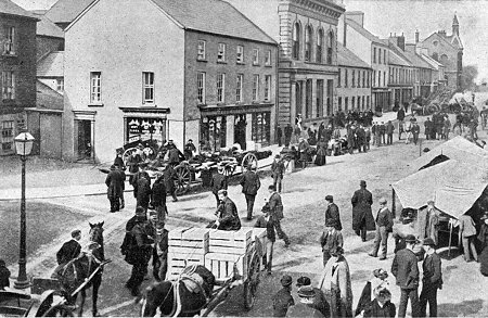 Market Day at Ballymoney, Co. Antrim. Circa 1910 (courtesy of Jean Currie)