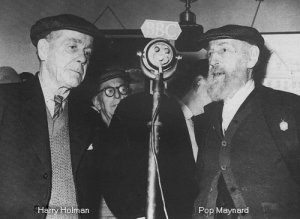 Harry Holman and Pop Maynard recording for the BBC. Photo courtesy Brian Matthews