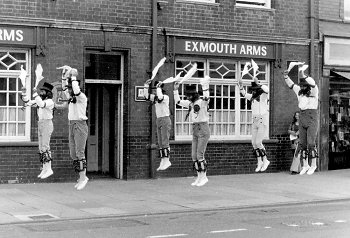 Gloucestershire Old Spot Morris Dancers - after we had learned to fly! Truly - this photo is not enhanced in any way.