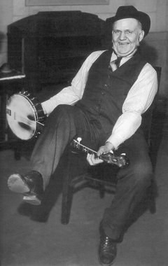 Uncle Dave demonstrates one of his unorthodox playing styles