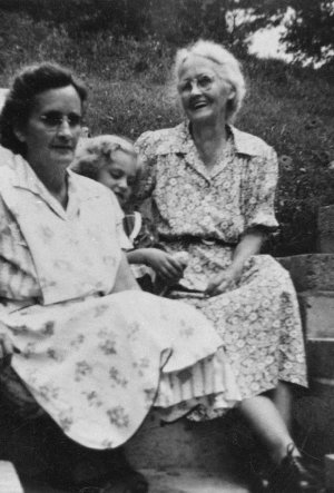 Goldie Douglas (mother) and Rosie Morris (grandmother),
circa 1954.